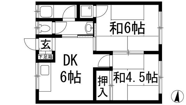 瑞ヶ池久保ハイツの物件間取画像